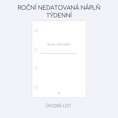 Roční nedatovaná náplň - Týdenní CZ