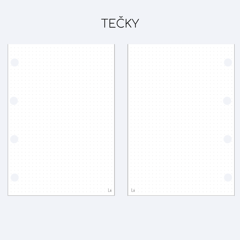 Poznámkové listy - Tečky